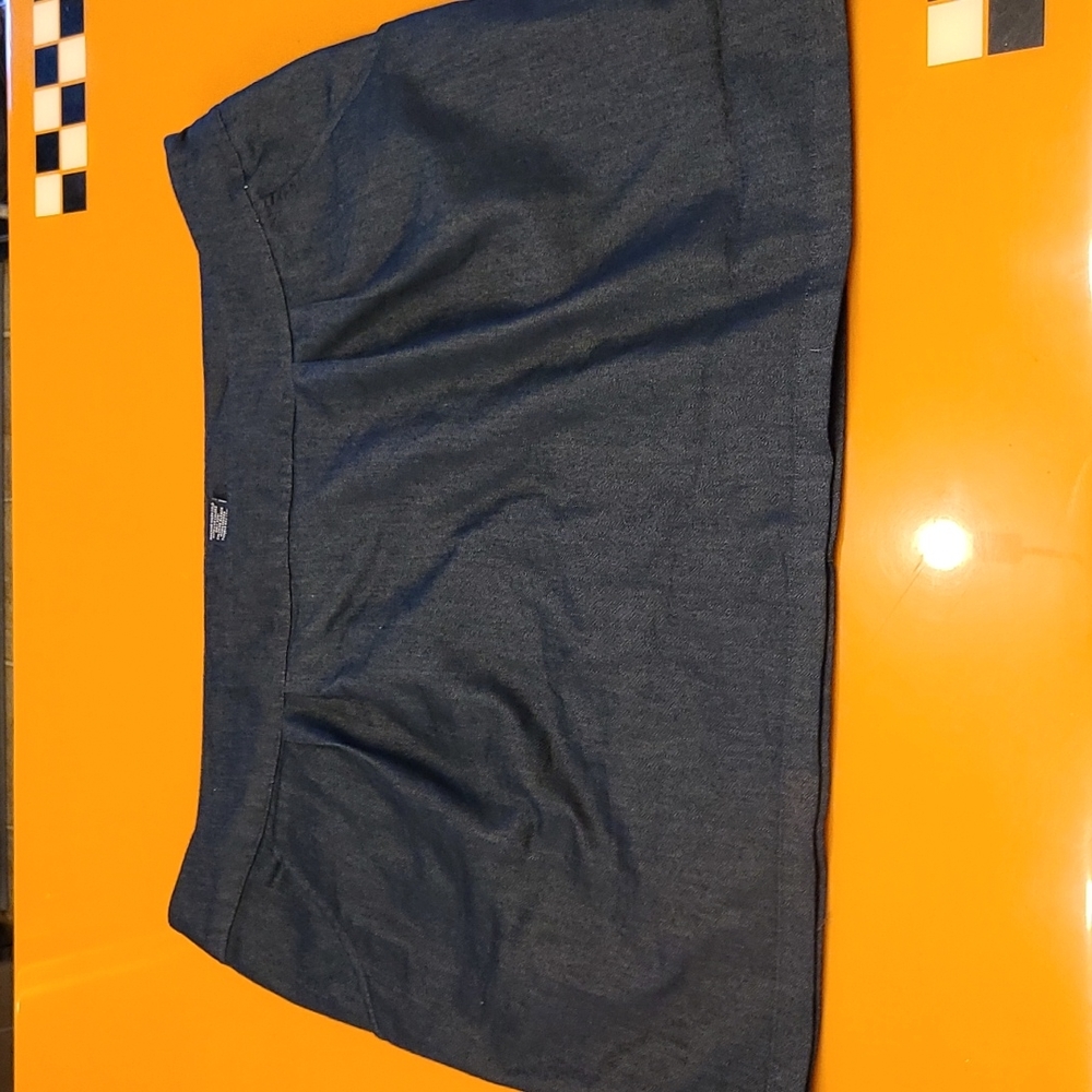 MOSSIMO, skirt, hook and zip closure, 2 front pockets, dark blue denim colored